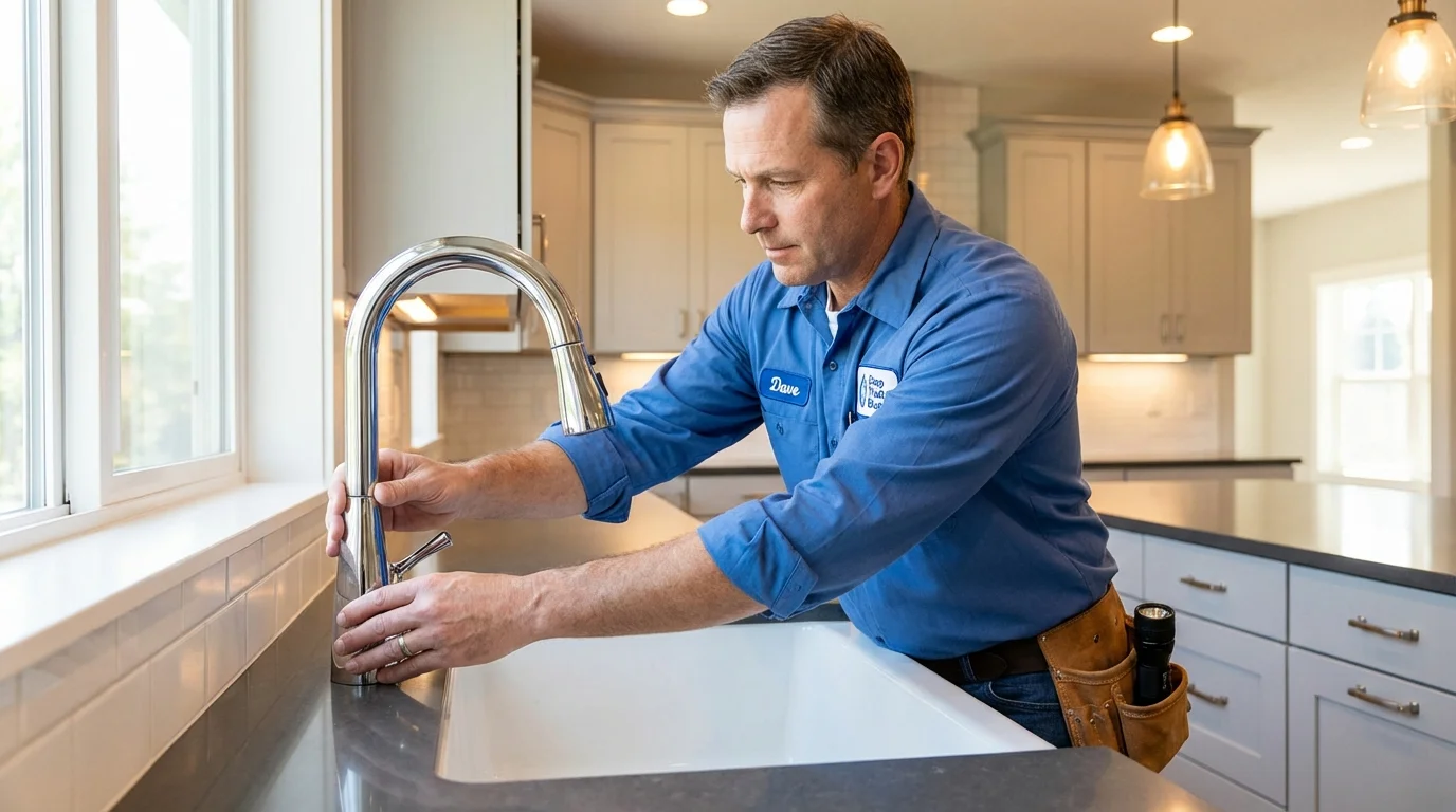Kitchen faucet installation by Johns Plumbing LLC in Imperial