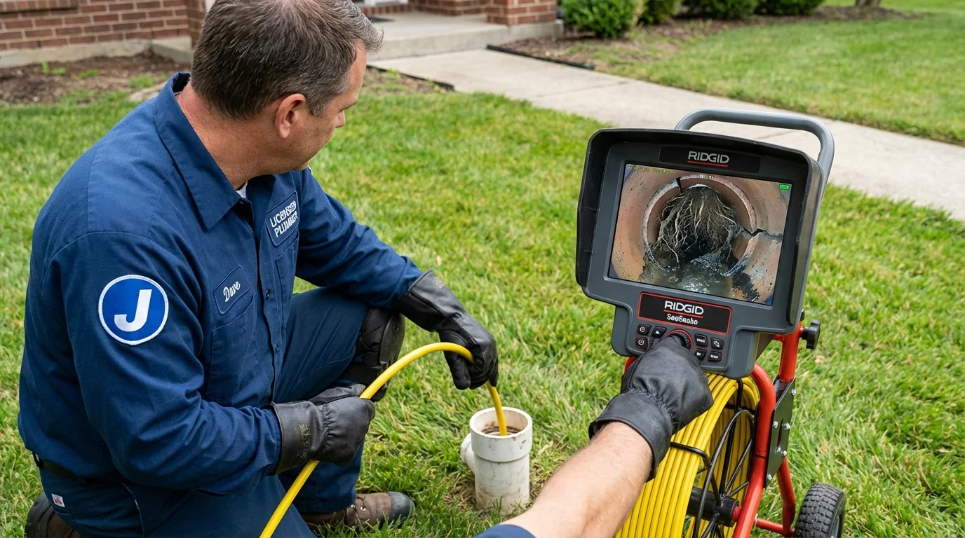 Sewer camera inspection being performed by Johns Plumbing LLC in Imperial